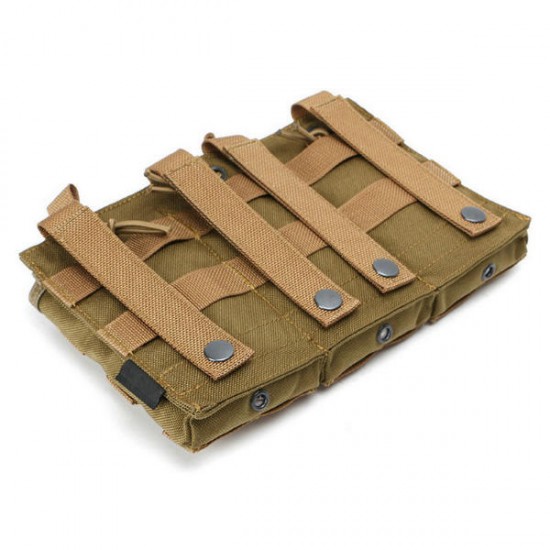 1000D Nylon Molle Tactical Bag Triple Magazine Pouch For Camping Hunting