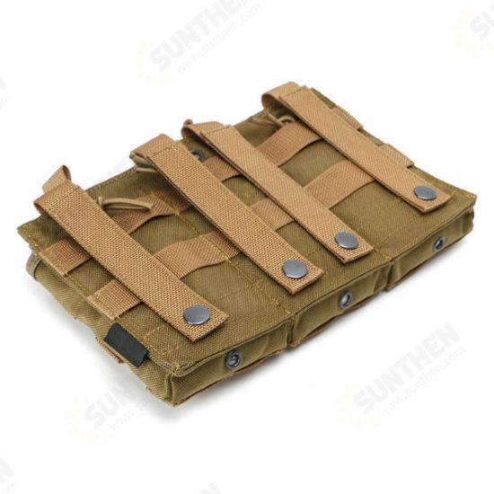 1000D Nylon Molle Tactical Bag Triple Magazine Pouch For Camping Hunting