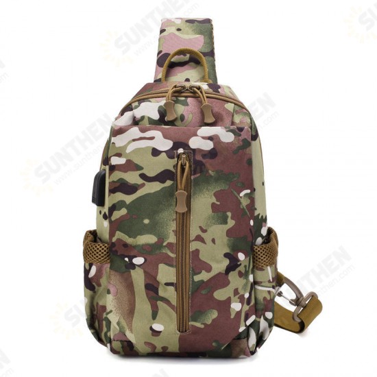 3611 USB Tactical Bag Oxford Waterproof Chest Bag Shoulder Bag Crossbody Bag Fashion Leisure Hand Bag