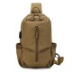 3611 USB Tactical Bag Oxford Waterproof Chest Bag Shoulder Bag Crossbody Bag Fashion Leisure Hand Bag