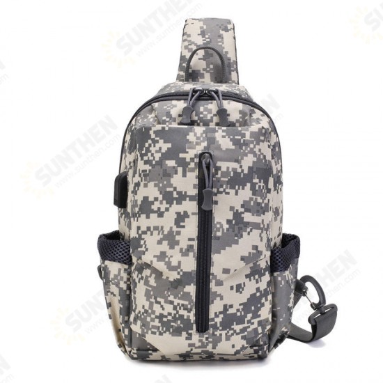 3611 USB Tactical Bag Oxford Waterproof Chest Bag Shoulder Bag Crossbody Bag Fashion Leisure Hand Bag