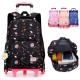 2/6 Wheels Kids Travel Trolley Backpack Rolling Luggage Backpack School Wheeled Bag for Children