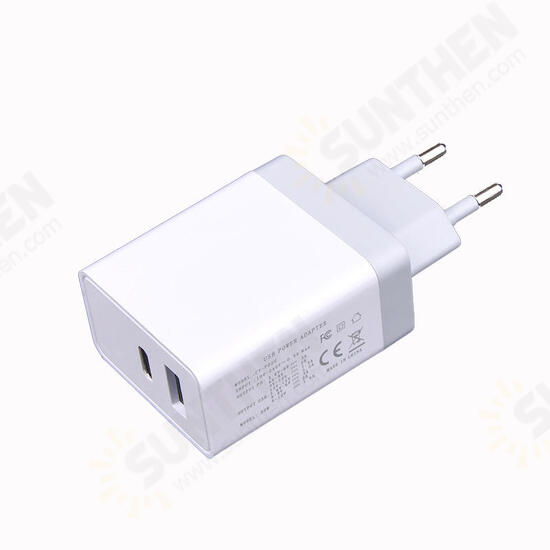 18W QC3.0 PD Type C Fast Charging EU US Plug USB Charger Adapter For iPhone X XS 11 Pro Huawei Mate 20 P30 Pro Mate 30 S10+ Note 10