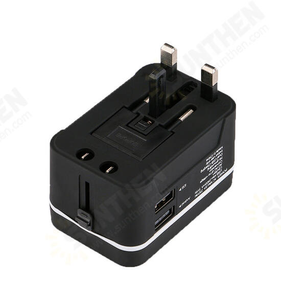2.4A Worldwide Travel Multifunction Dual USB Charger Global International Universal Socket Converter Adapter for Phone Tablet Camera Samsung Huawei 2.4A Worldwide Travel Multifunction Dual USB Charger Global International Universal Socket Converter Adapter for Phone Tablet Camera Samsung Huawei