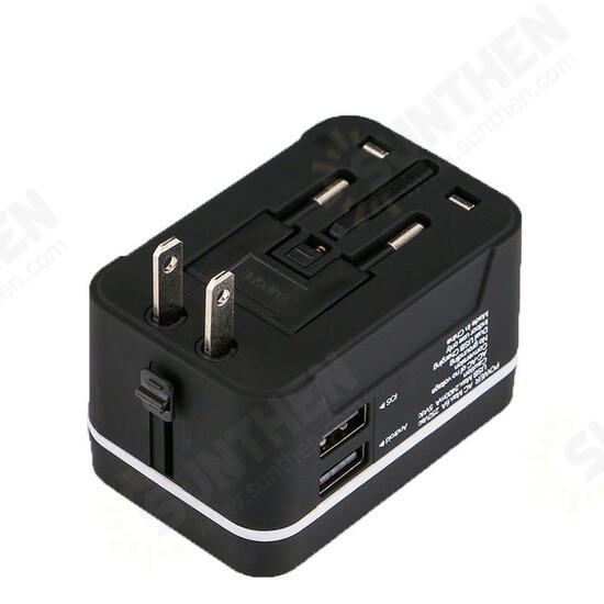 2.4A Worldwide Travel Multifunction Dual USB Charger Global International Universal Socket Converter Adapter for Phone Tablet Camera Samsung Huawei 2.4A Worldwide Travel Multifunction Dual USB Charger Global International Universal Socket Converter Adapter for Phone Tablet Camera Samsung Huawei