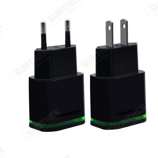 2A Dual USB Ports Luminous USB Charger Fast Charging For iPhone XS 11Pro Huawei P30 Pro P40 Mi10 S20