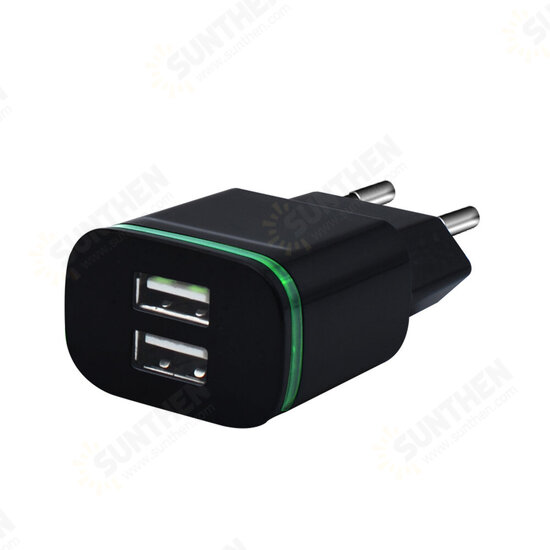2A Dual USB Ports Luminous USB Charger Fast Charging For iPhone XS 11Pro Huawei P30 Pro P40 Mi10 S20 2A Dual USB Ports Luminous USB Charger Fast Charging For iPhone XS 11Pro Huawei P30 Pro P40 Mi10 S20