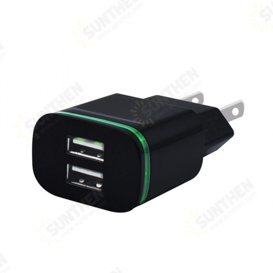 2A Dual USB Ports Luminous USB Charger Fast Charging For iPhone XS 11Pro Huawei P30 Pro P40 Mi10 S20 2A Dual USB Ports Luminous USB Charger Fast Charging For iPhone XS 11Pro Huawei P30 Pro P40 Mi10 S20