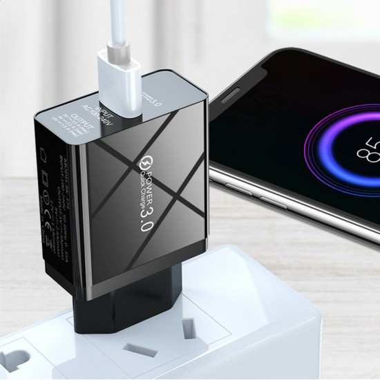 3A USB Charger QC3.0 Quick Charging For iPhone XS 11Pro Mi10 Note 9S