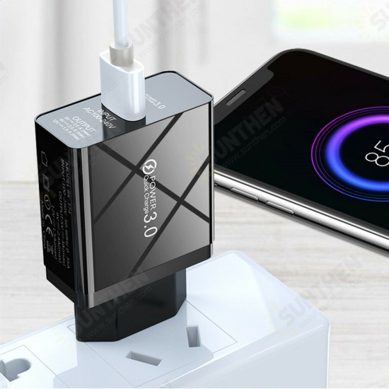 3A USB Charger QC3.0 Quick Charging For iPhone XS 11Pro Mi10 Note 9S