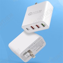 4 Ports USB Charger QC3.0 USB Type-C Wall Charger Adapter Fast Charging For iPhone XS 11Pro Huawei P30 P40 Pro MI10 Note 9S 4 Ports USB Charger QC3.0 USB Type-C Wall Charger Adapter Fast Charging For iPhone XS 11Pro Huawei P30 P40 Pro MI10 Note 9S