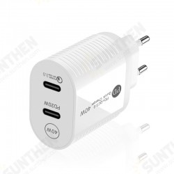40W 2Port USB PD Charger Dual 20W USB-C PD3.0 Fast Charging Wall Charger Adapter EU Plug For iPhone Xiaomi12 Redmi K30Pro Samsung Galaxy S21 40W 2Port USB PD Charger Dual 20W USB-C PD3.0 Fast Charging Wall Charger Adapter EU Plug For iPhone Xiaomi12 Redmi K30Pro Samsung Galaxy S21