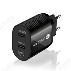 40W 2Port USB PD Charger Dual 20W USB-C PD3.0 Fast Charging Wall Charger Adapter EU Plug For iPhone Xiaomi12 Redmi K30Pro Samsung Galaxy S21 40W 2Port USB PD Charger Dual 20W USB-C PD3.0 Fast Charging Wall Charger Adapter EU Plug For iPhone Xiaomi12 Redmi K30Pro Samsung Galaxy S21