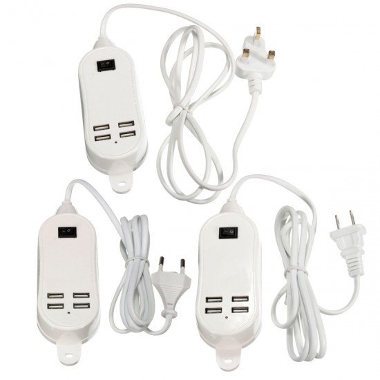 5A 3A 4 Port USB Wall USB Charger Power Adaptor US/EU/UK Plug For All USB Devices