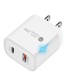 PD 20W 2-Port USB PD Charger USB-C PD3.0 QC3.0 FCP SCP Fast Charging Wall Charger Adapter EU/US Plug For iPhone DOOGEE OnePlusXiaomi