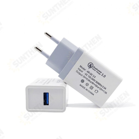 QC3.0 18W Quick Charging USB Charger Adapter EU Plug For OnePlus 7 Pro 5T UMIDIGI Z2 HUAWEI P30 MI8MI9 S10 S10+