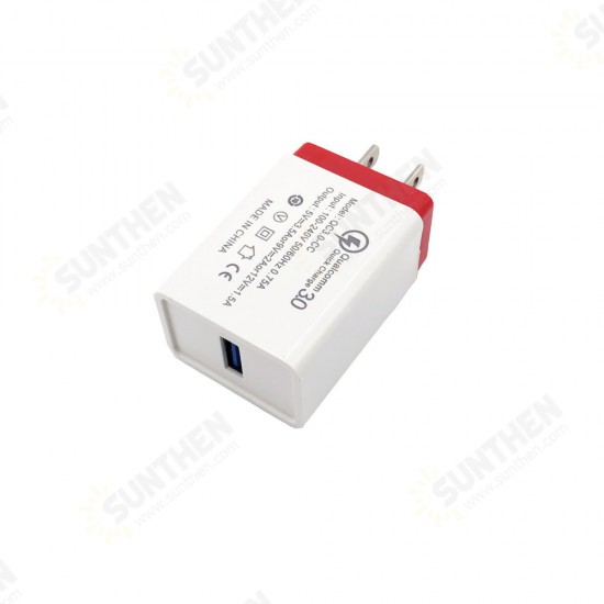 QC3.0 18W Quick Charging USB Charger Adapter EU Plug For OnePlus 7 Pro 5T UMIDIGI Z2 HUAWEI P30 MI8MI9 S10 S10+