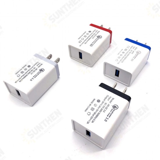 QC3.0 18W Quick Charging USB Charger Adapter EU Plug For OnePlus 7 Pro 5T UMIDIGI Z2 HUAWEI P30 MI8MI9 S10 S10+