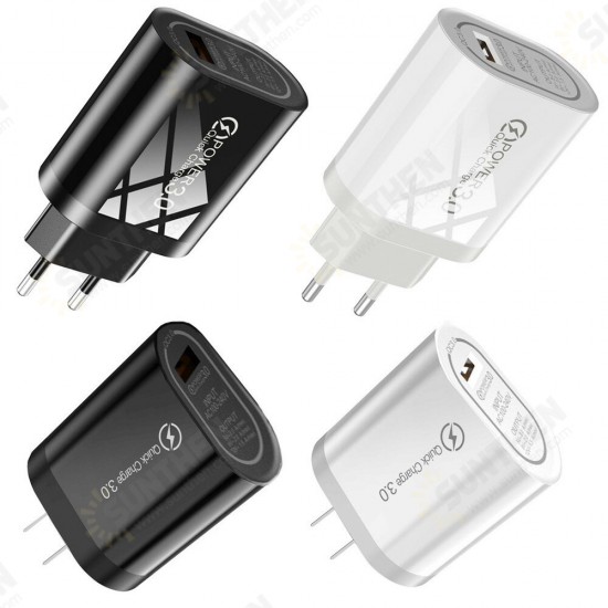 USB Charger QC3.0 Universal Fast Charging USB Charger For iPhone XS 11 Pro Mi10 Note 9S