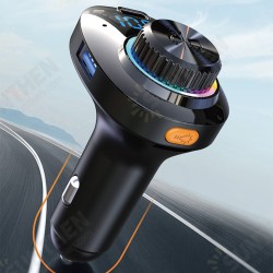 Bluetooth V5.0 FM Transmitter 20W PD+QC3.0 USB Car Charger 7Colors RGB Backlit Light LED Display Wireless Radio Adapter HiFi Music Play With Mic Bluetooth V5.0 FM Transmitter 20W PD+QC3.0 USB Car Charger 7Colors RGB Backlit Light LED Display Wireless Radio Adapter HiFi Music Play With Mic