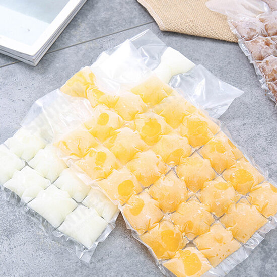 10Pcs Ice Cube Mold Disposable Self-Sealing Ice Cube Bags Transparent Faster Freezing Ice-making Mold Bag Kitchen Gadgets