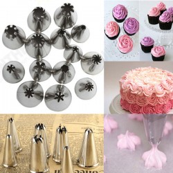 14Pcs Stainless Steel Flower Icing Piping Nozzles Cake Pastry Decorating Accessories Baking Tool 14Pcs Stainless Steel Flower Icing Piping Nozzles Cake Pastry Decorating Accessories Baking Tool