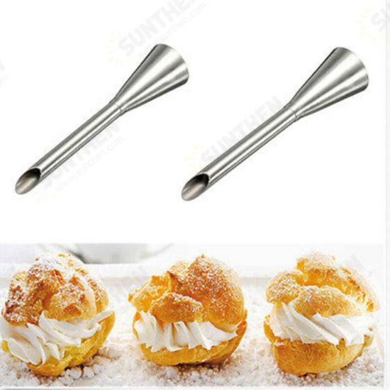 1pcs High Quality Puffs Cream Icing Piping Nozzle Tip Stainless Steel Long Puff Nozzle Tip