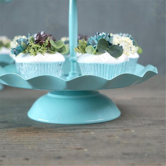 2 / 3 Ters Blue Cake Holder Cupcake Stand Birthday Wedding Party Display Holder Decorations