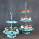 2 / 3 Ters Blue Cake Holder Cupcake Stand Birthday Wedding Party Display Holder Decorations