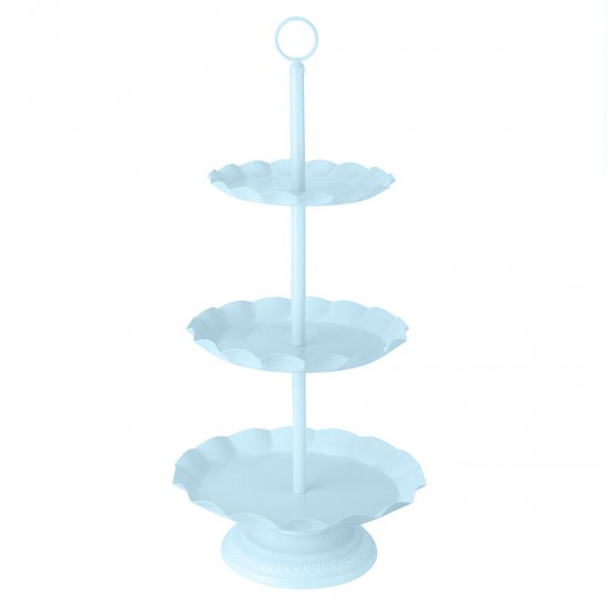 2 / 3 Ters Blue Cake Holder Cupcake Stand Birthday Wedding Party Display Holder Decorations