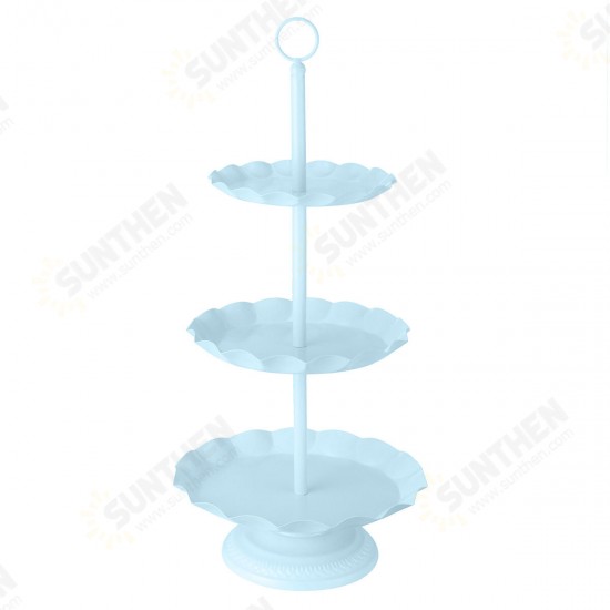 2 / 3 Ters Blue Cake Holder Cupcake Stand Birthday Wedding Party Display Holder Decorations