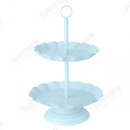 2 / 3 Ters Blue Cake Holder Cupcake Stand Birthday Wedding Party Display Holder Decorations