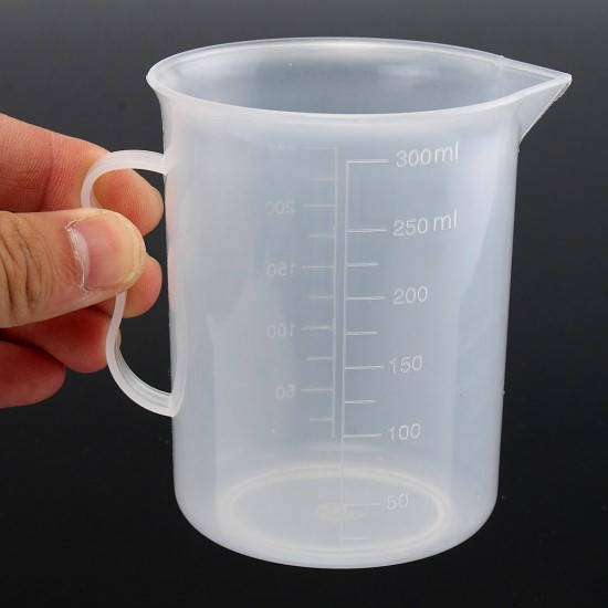 250ml Plastic Measuring Cup Clear Double Graduated Cylindrical Measuring Jug
