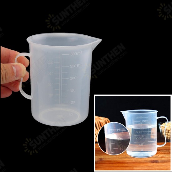 250ml Plastic Measuring Cup Clear Double Graduated Cylindrical Measuring Jug