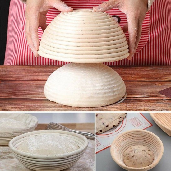 25cm Round Bread Proofing Basket Sourdough Proving Banneton Beginner Baking Tool