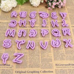 26PCS Plastic Alphabet Cookie Cutter Letter Biscuit Fondant Mold Cake Decorating Tool 26PCS Plastic Alphabet Cookie Cutter Letter Biscuit Fondant Mold Cake Decorating Tool