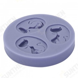 3 Cats Silicone Mold Fondant Cake Mould Decorating Tool