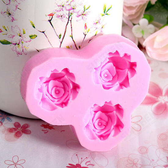 3 Flower Silicone Fondant Mold Cake Decorating Sugarcraft Mould