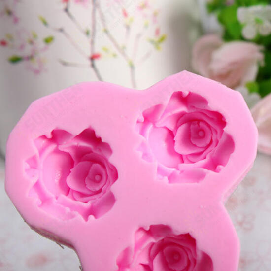 3 Flower Silicone Fondant Mold Cake Decorating Sugarcraft Mould