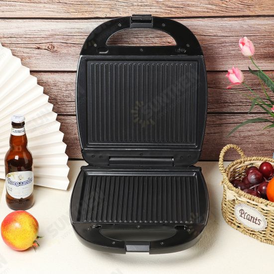 3-IN-1 Breakfast Machine Waffle Steak Maker Detachable Double Heating Sandwich Maker with LED Indicator