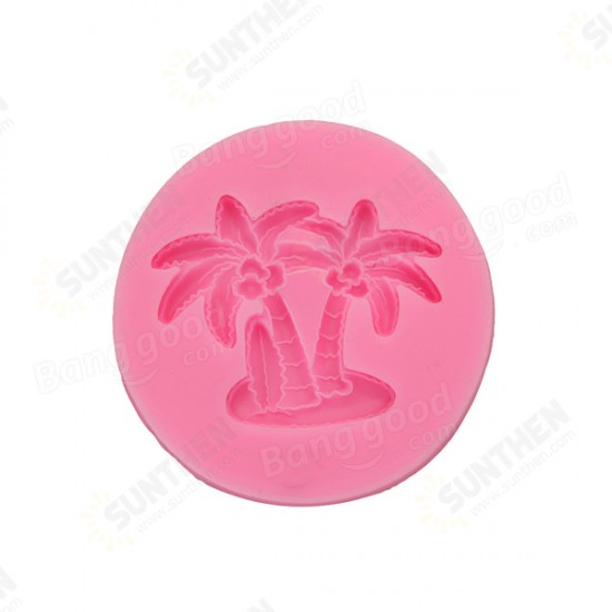 3D Coconut Palm Silicone Mold Fondant Mould Creative Baking Tools Accessories