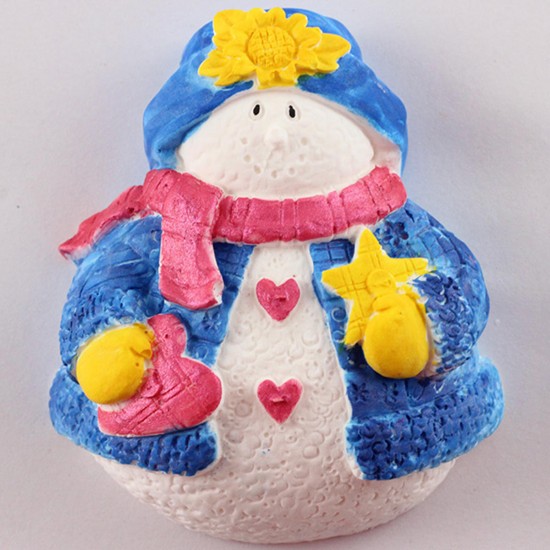 3D Snowman Silicone Candle Cake Mold Soap Craft Handmade Decorating Baking Mold Tools