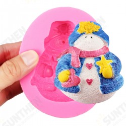 3D Snowman Silicone Candle Cake Mold Soap Craft Handmade Decorating Baking Mold Tools 3D Snowman Silicone Candle Cake Mold Soap Craft Handmade Decorating Baking Mold Tools