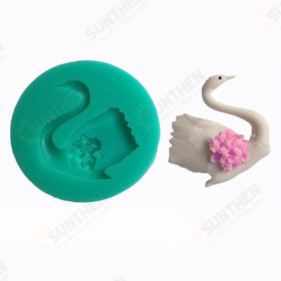 3D Swan Fondant Cake Mold Cake Decorating Tools Silicone Mould