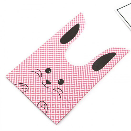 50Pcs/Lot Cute Rabbit Design Creative Sugar Dessert Bags Baking Self-adhesive Plastic Packing Bag