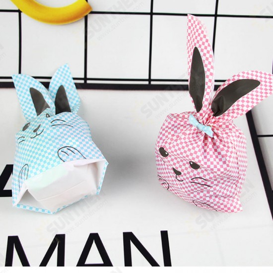 50Pcs/Lot Cute Rabbit Design Creative Sugar Dessert Bags Baking Self-adhesive Plastic Packing Bag