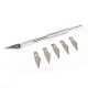 6 Blades Aluminum Carve Knife Extra Backup Sculpture Engrave Graver Muti-funtion Carving Knife Set