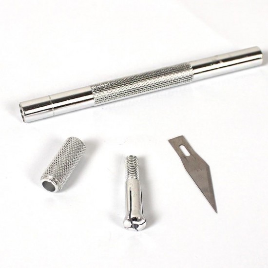 6 Blades Aluminum Carve Knife Extra Backup Sculpture Engrave Graver Muti-funtion Carving Knife Set