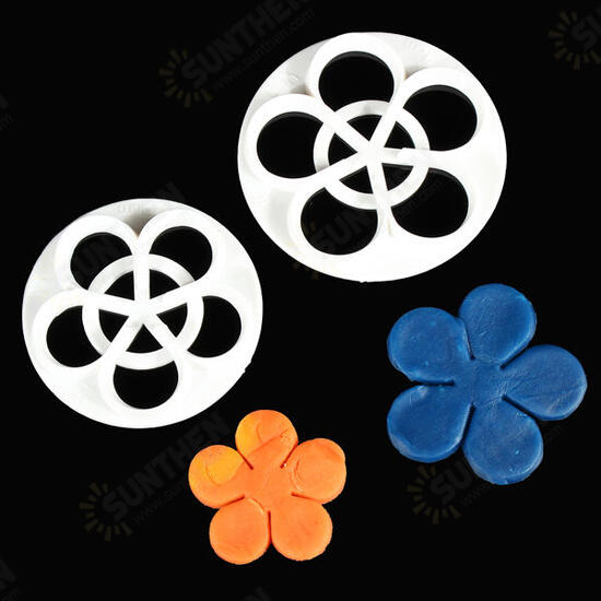 6Pcs Plum Flower Fondant Cake Sugarcraft Cutter Mold