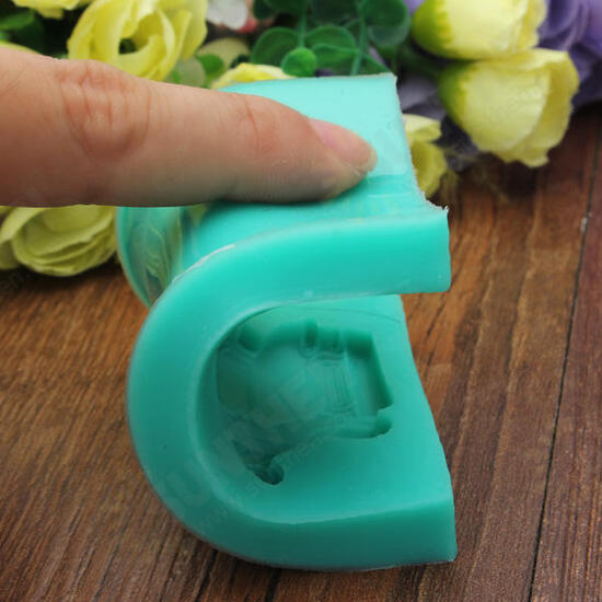 Baby Carriage Trolley Car School Bus Vehicle Silicone Wedding Cake Mold Decorating Mould